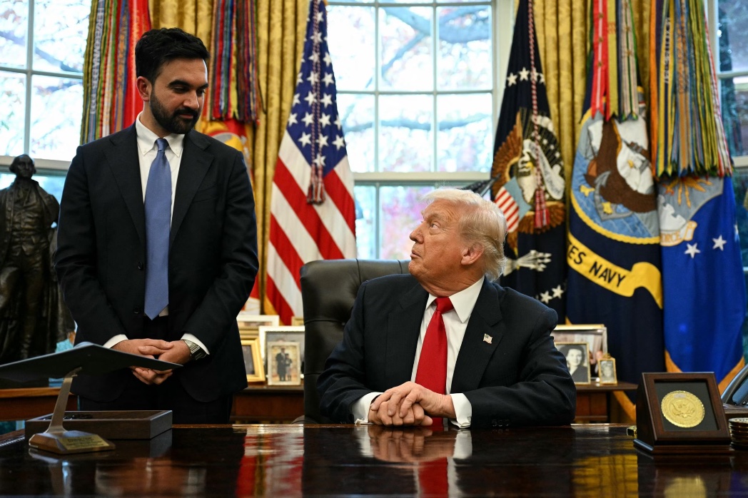 davidsirota's tweet photo. Trump respects celebrity, winners, and people who are nice to him. Zohran knew that &amp; used it. It was like watching a real-life Jedi mind trick on live TV. https://t.co/2A3oN7Rf5R