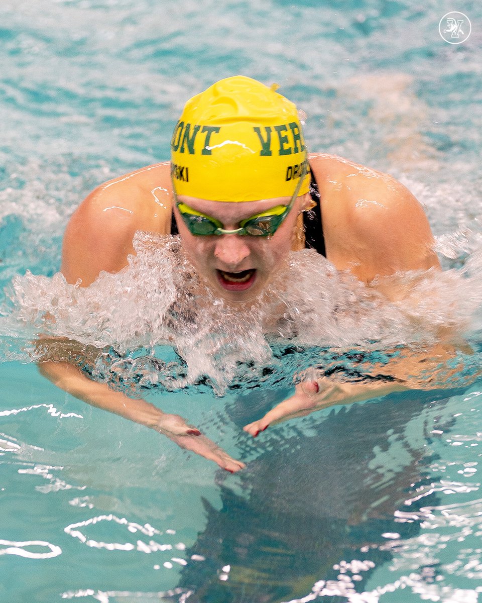 Catamounts stretch their lead in Day 2⃣ of the Harold Anderson Invitational with 200 Free Relay Pool/Meet Record &amp; Natalie Schlemmer setting meet record in 200 IM.
#LetsRally