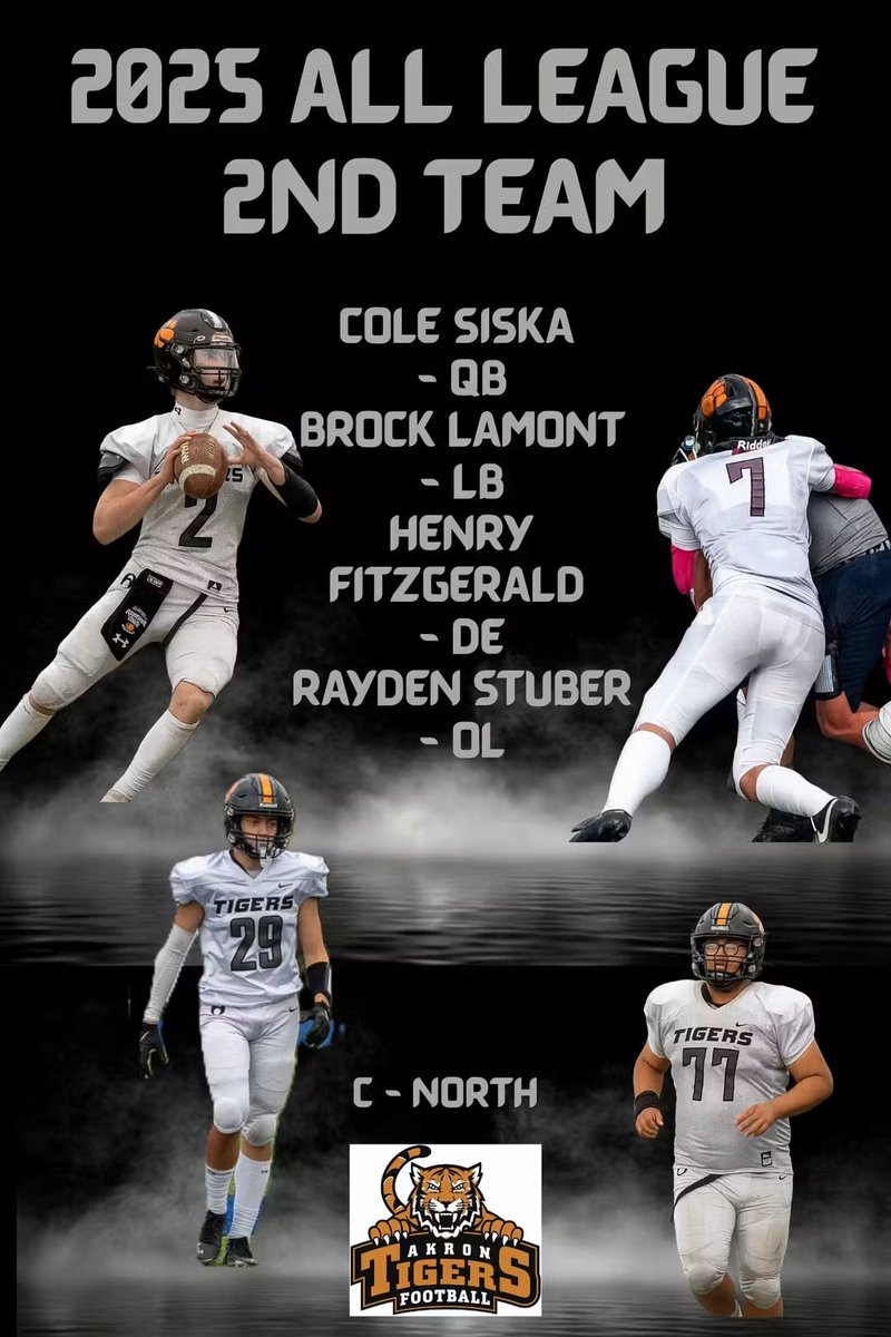 Congrats to our All League 2nd Team Akron Tigers!