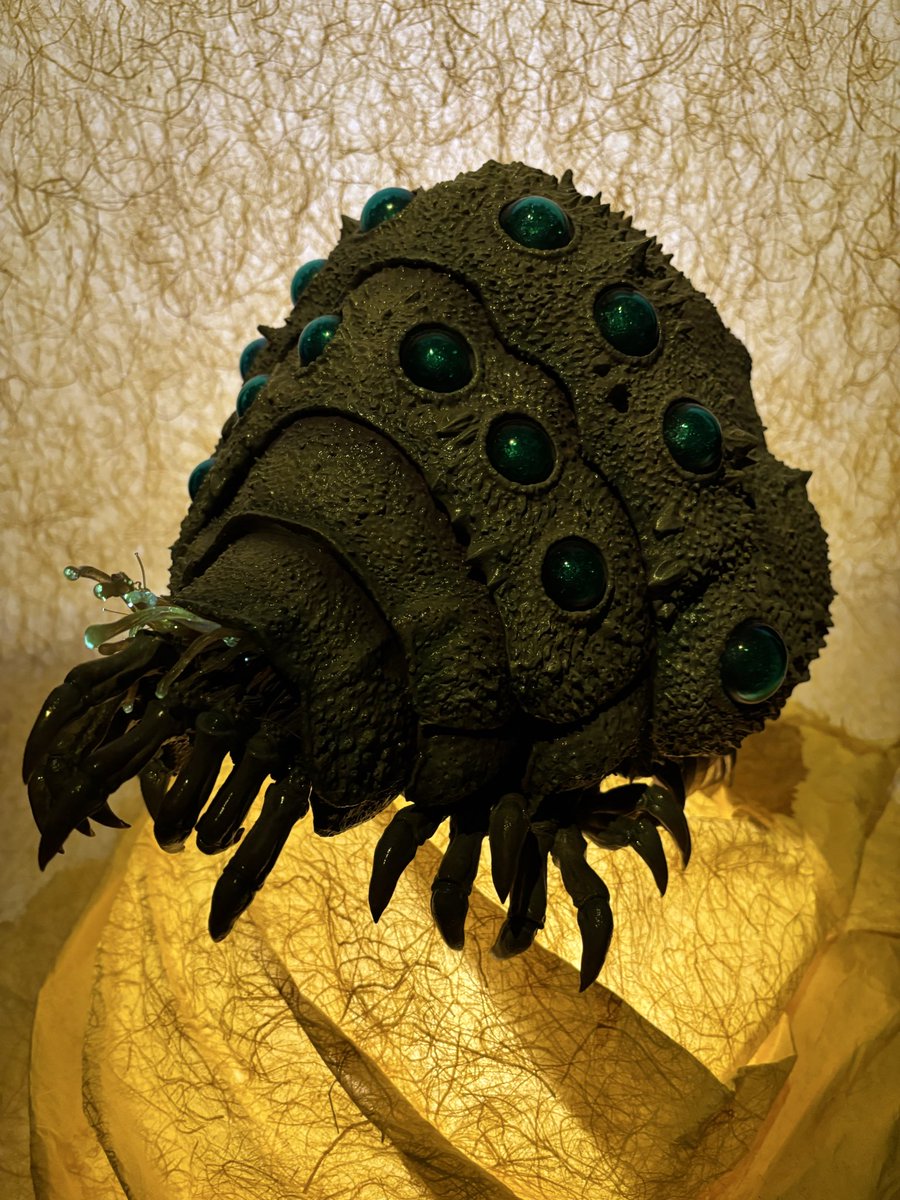 sameebi's tweet image. #金曜ロードショーとジブリ展　
に行って参りました。
こちら王蟲と王蟲の裏側です。
お納めください。