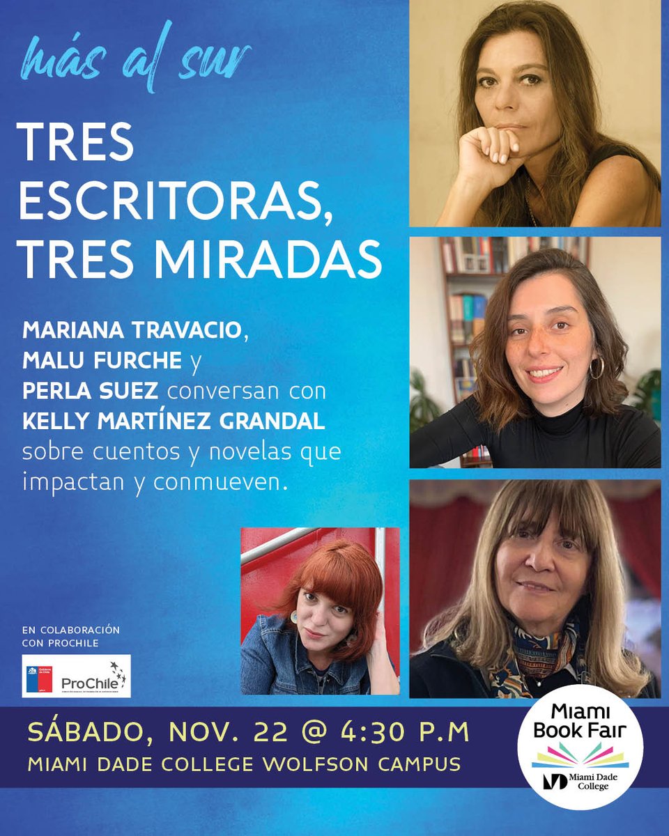 Mañana, en diálogo.
A las 16.30hs, en el Miami Dade College Wolfson Campus.
<a href="/MiamiBookFair/">Miami Book Fair</a> 
Nos vemos pronto.