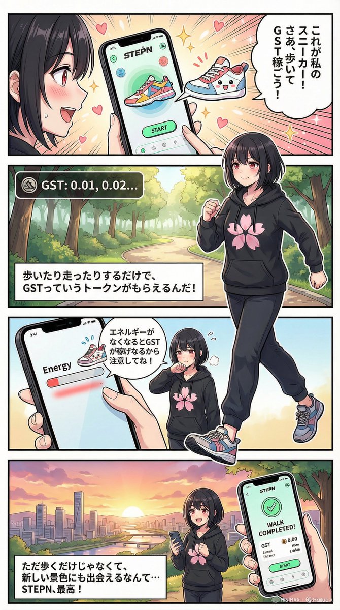 atozaltema's tweet photo. 雑に漫画作ってみた。
#STEPN