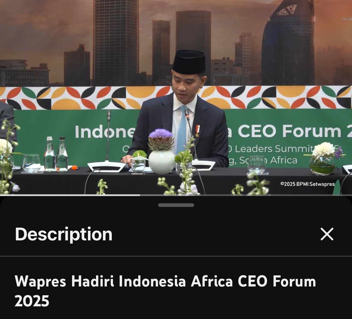 TxtdariHI's tweet image. Buat yang mau dengerin pidato Gibran dalam rangkaian KTT G20