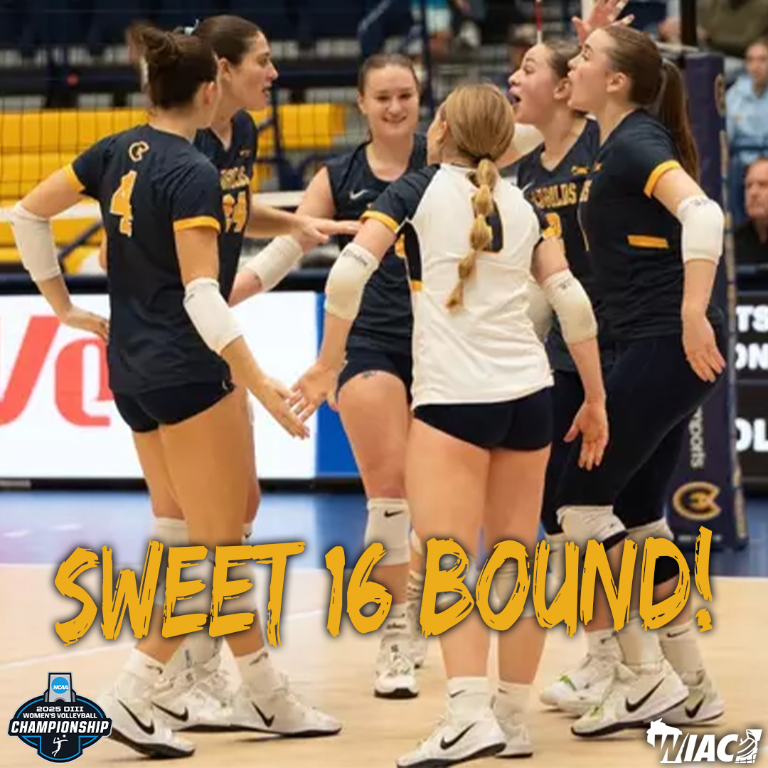 wiacsports's tweet photo. #WIACVB | @UWECblugolds and @UWOshkoshTitans advance to the Sweet 16 of the 2025 NCAA Women's Volleyball Championship!

#ExcellenceInAction
#d3vb https://t.co/ehS8B9Qv8D