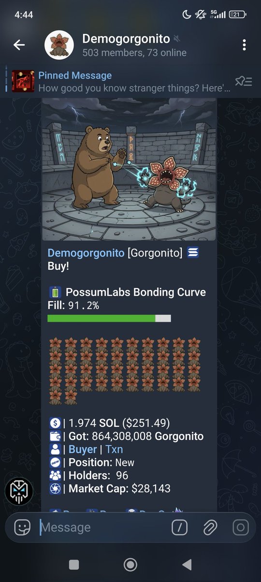 demogorgonito's tweet image. While the missbelief sell some, Vecna bet more on $Gorgonito 
This is the #SOL play for this year.