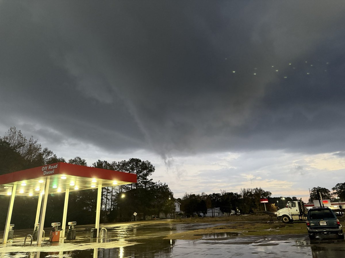 What a 2% risk gamble today! Saw one (maybe 2) tornadoes across southern MS and some unheard-of November structure. One of these tornadoes I came within 400 yards of!