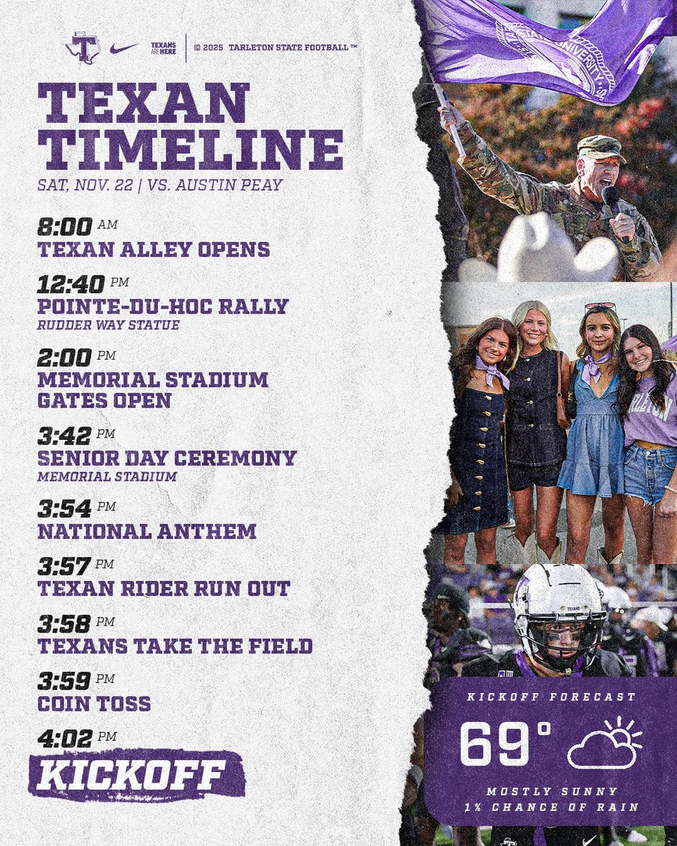 TarletonFB's tweet image. See y’all tomorrow at our regular season finale 🫡