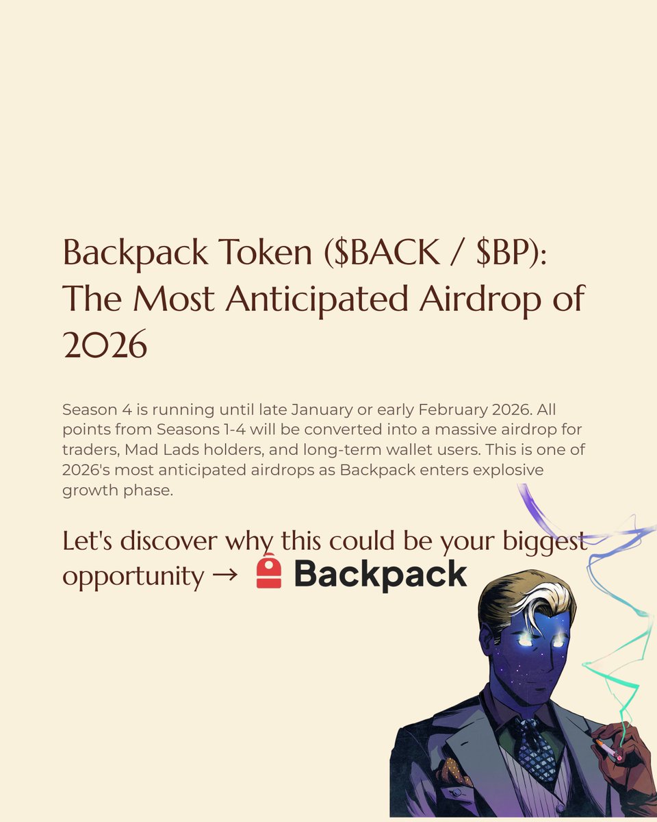 Deep Dive: Backpack Token ( $BACK / $BP ?) potential, comparison with other exchange tokens &amp; 3–5 year price outlook

The Backpack token has not officially launched yet. Season 4 is ongoing and is expected to end around late January (~10 weeks from now).

All points accumulated