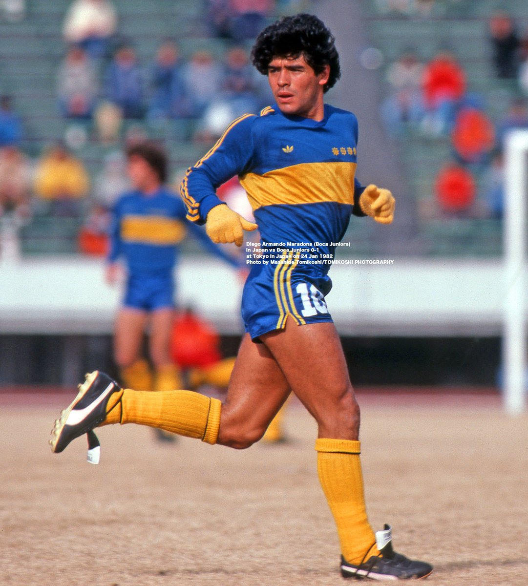 Diego Armando Maradona (Boca Juniors) 10
in Japan vs Boca Juniors 0-1 
at Tokyo in Japan on 24 Jan 1982  
Photo by Masahide Tomikoshi/TOMIKOSHI PHOTOGRAPHY