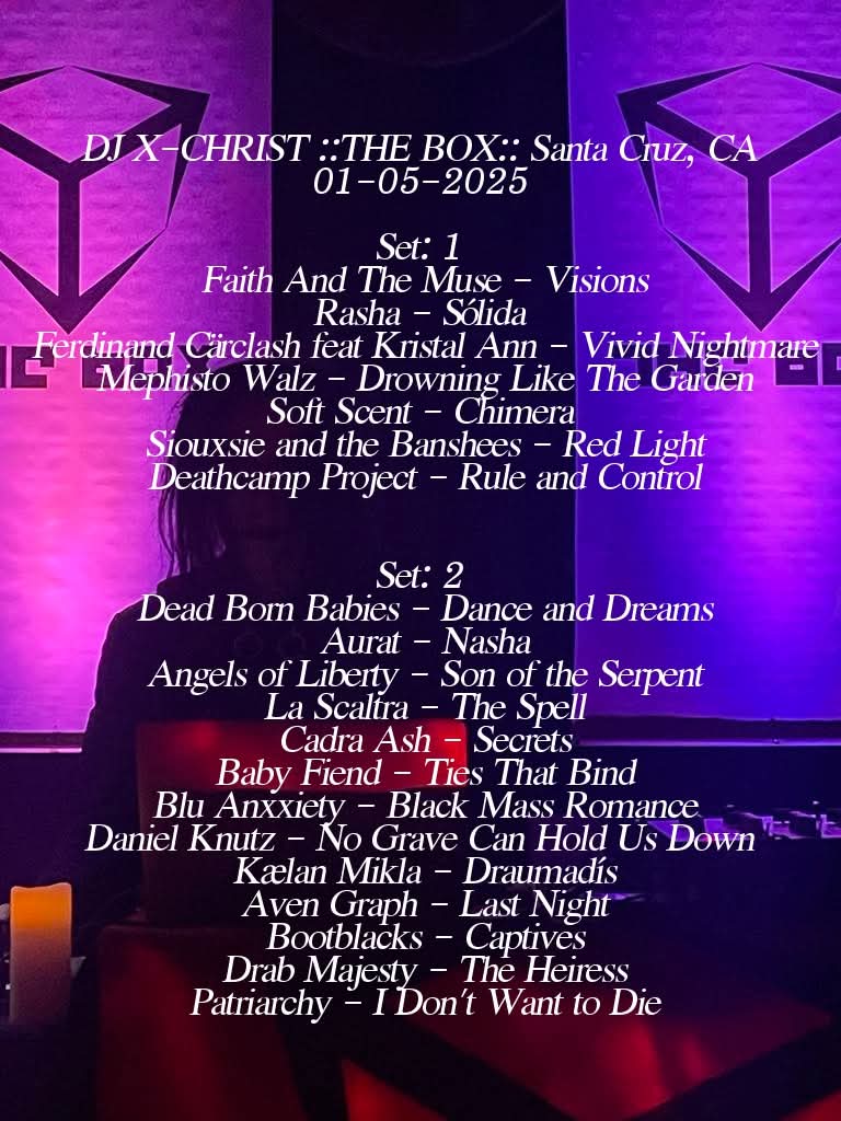 batastrophe's tweet image. Music I played at 
The ::Box:: Santa Cruz, CA 01-05-2025