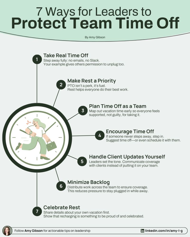AlwaysKeepL's tweet image. 7 ways for leaders to protect team time off