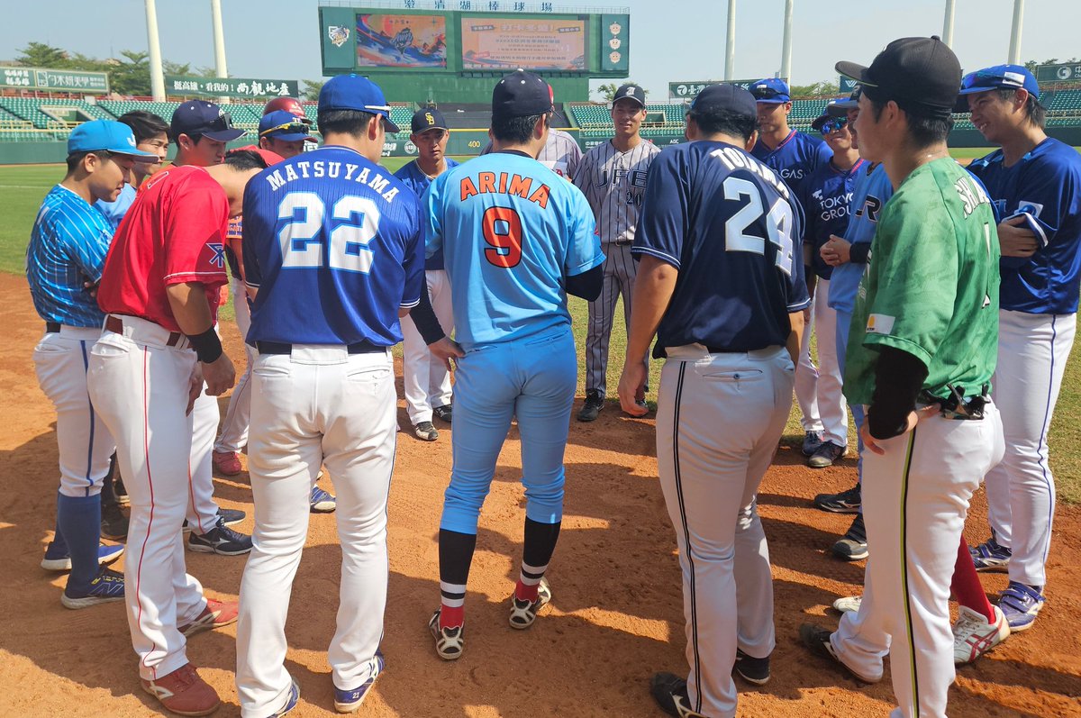 baseball_jaba's tweet image. 2025 アジアウインターリーグ
本日(11/22)のJABA 選抜の
先発オーダー
※対KBO 選抜

⑧柴崎(王子)
⑥相羽(ヤマハ)
⑤仲俣(東京ガス)
D外山(SUBARU)
③山田(日本生命)
⑨石飛(日産自動車)
④石川(JR北海道硬式野球ク)
⑨大森(JFE東日本)
②萩原(東芝)
P伊東(東京ガス)