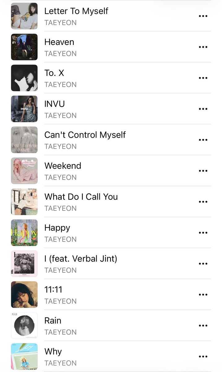 purtaeng's tweet image. apple music เปลียนดิสให้พี่แทยอนละทำรวม essential ไว้ให้ด้วย มี23เพลงพอดี หรือว่านี่คือลิสที่จะ..👀💜🦋

- ltms
- heaven
- to.x
- invu
- ccms
- weekend
- wdic
- happy
- i
- 11:11
- rain
- why
- dear me
- spark
- fine
- all abt you
- gravity 
- four seasons 
- make me love you
-…