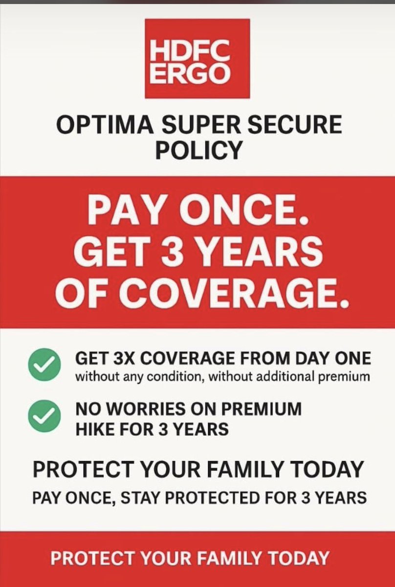 ravikrishnaande's tweet image. One of the best health insurance plan available in the market.

Little expensive when compared with other health insurance plans but worth it.

Pay 3 years premium at once will give extra benefits
1. No premium hike on next year premium based on market inflation 

2.3 times…