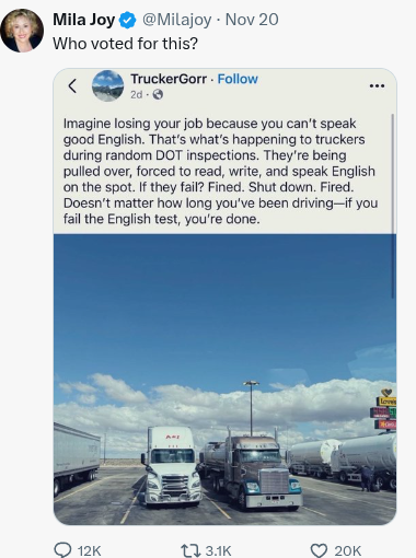 This is the tame stuff on my "For you" site. FYI, I voted for this.