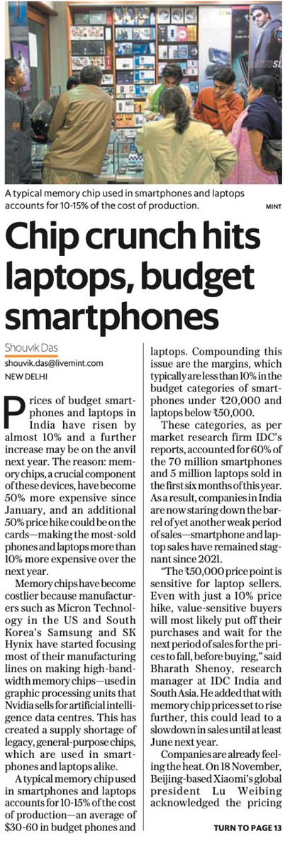 EagleEyesTrades's tweet image. Chip crunch again started? 

Make in india semiconductor theme will pick momentum soon 🔜 

#MOSCHIP #CGPOWER #ASMTECH #RIRPOWER