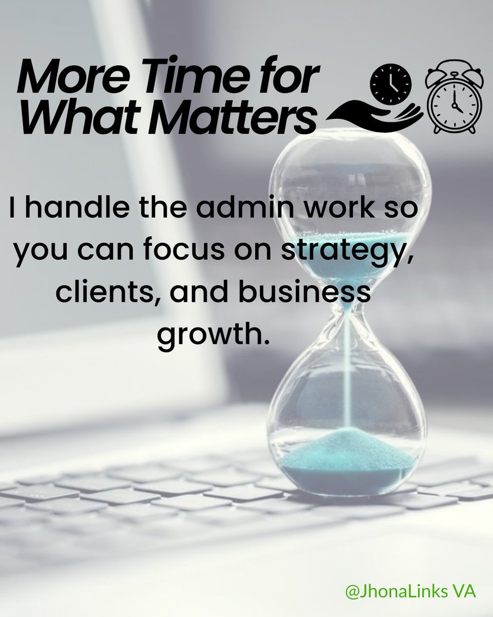 vamomjhona's tweet image. Thinking of hiring a VA but not sure what’s included?
Here’s what you get with me — clarity, support, and results that keep your business running smoothly.

Ready to lighten your workload?
Send me a message!

#VirtualAssistant #VAServices #HireAVA #FreelancerPH