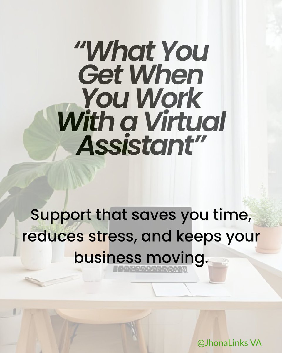 vamomjhona's tweet image. Thinking of hiring a VA but not sure what’s included?
Here’s what you get with me — clarity, support, and results that keep your business running smoothly.

Ready to lighten your workload?
Send me a message!

#VirtualAssistant #VAServices #HireAVA #FreelancerPH