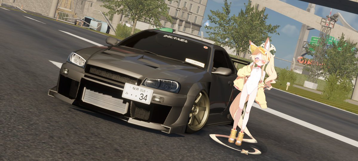 karashi_wmmt's tweet image. 暇だったので
R34に乗ってるセイアでも
 #BlueArchive  #CPM2