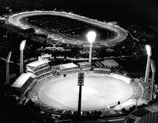 WSCupCricket's tweet photo. #StadiumSaturday WACA Ground Perth with Gloucester Park in the background where World Series Cricket was played https://t.co/yOuQcjKaAo