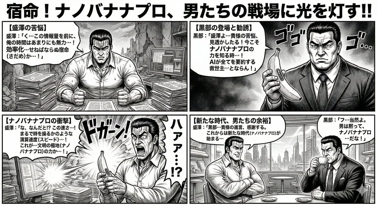zo_ken3's tweet photo. 【5分で4コマ漫画作成】
かわいい後輩にnano banana pro の使い方を知ってもらいたくて、4コマ漫画作りました。
#nanobananapro https://t.co/jjWaaFwGs2