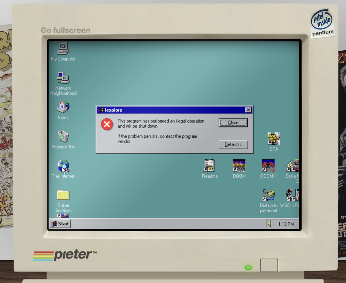 Cada paso del camino es un nuevo problema, ¡pero eso es lo que lo hace divertido! :D

 Intentar abrir Internet Explorer 