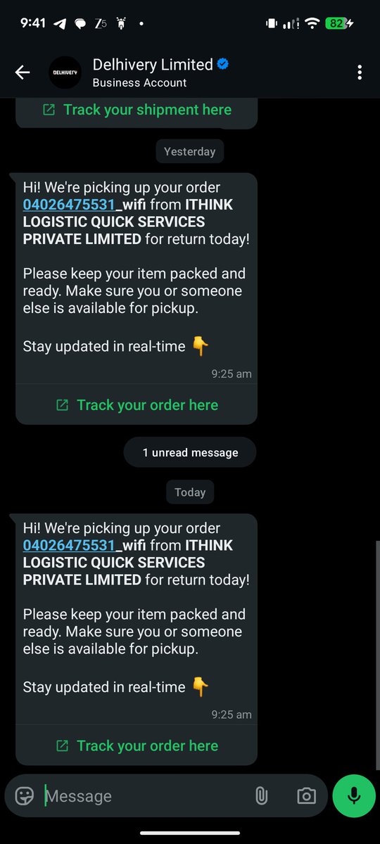 shivathedhfm's tweet photo. Hello @airtelindia 
I had used your Wi-Fi connection and recently disconnected it. The router was already picked up by an @ekartlogistics  @Flipkart courier agent on 19th November.
Now for the past two days I am receiving calls and messages from @delhivery for router pickup again https://t.co/MPge3vAwIc