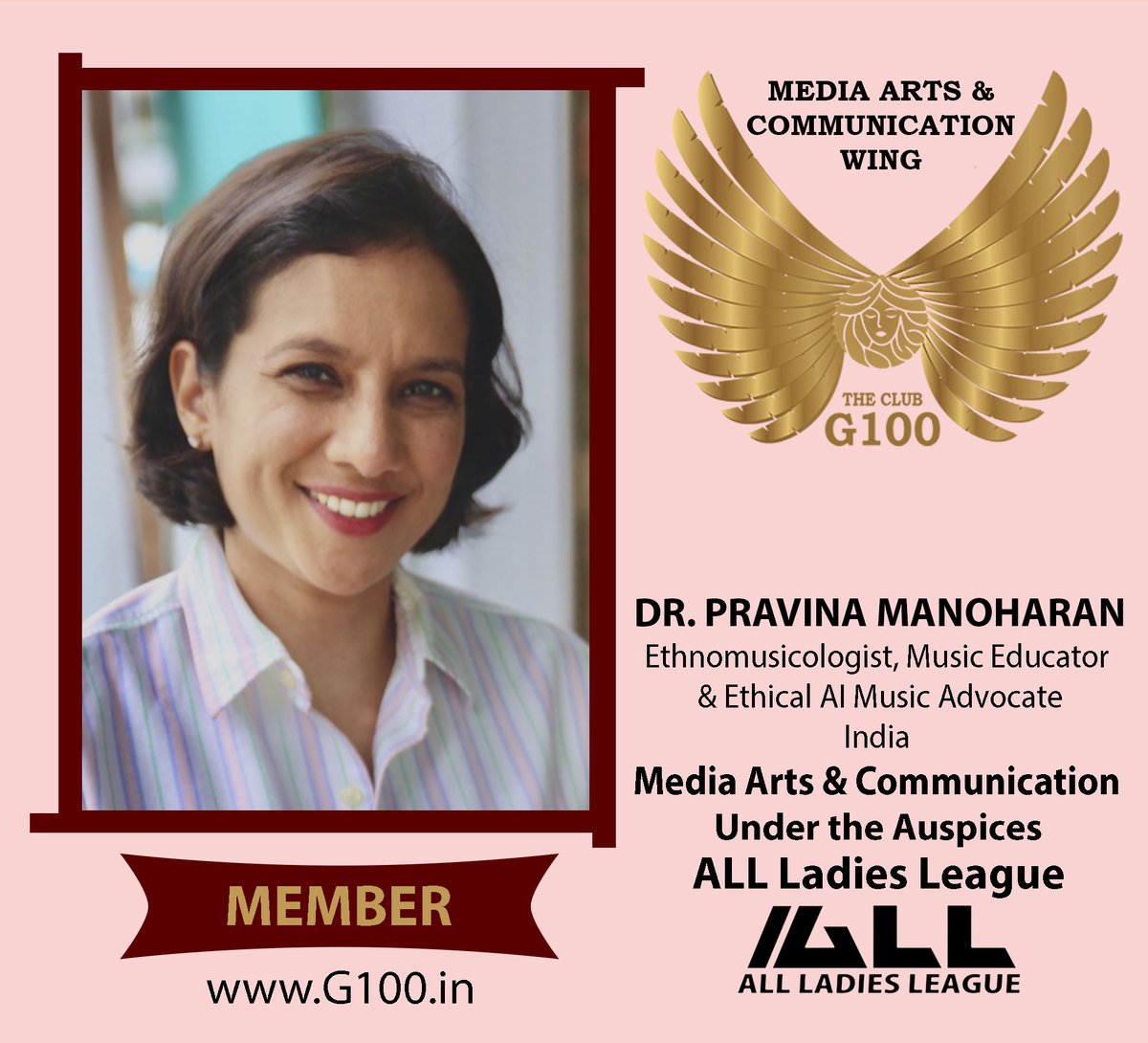 SwapnaSings's tweet image. On behalf of Dr. Harbeen Arora Rai, Founder, G100, and Dr. Alex Okoroji, G100 Global Chair Media Arts &amp;amp; Communication, it is my pleasure to introduce Dr Pravina Manoharan, Eminent Member, G100 India Country Club Media Arts &amp;amp; Communication.

#musiceducator #musicstudies