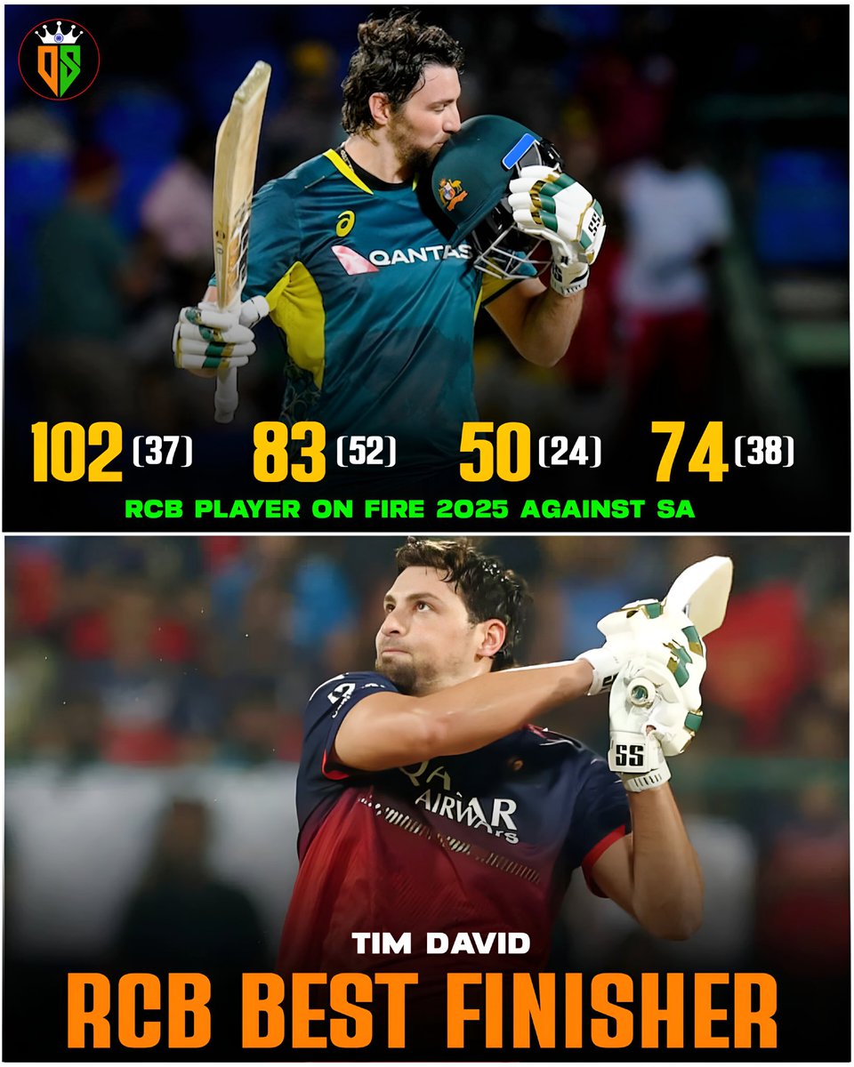 DKD_Sports's tweet image. RCB Best Finisher 2025-2026🏏🏆

#ipl2026 #rcb #timdavid
