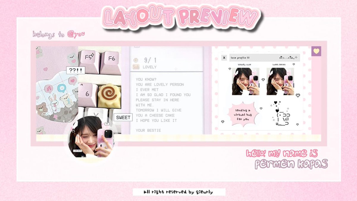 gieurly's tweet image. help repost please, thank you 🎀

hii semuaa, aleey open titip layout cloud dan permen kapas nih 😋🌟 tentu aja dengan special price yaitu 8.OOO ajaa lohh, yuk drop foto lucu kalian di kolom yang udah di sediakan yaaa 🎨🧸 bisa by dm jugaa

#zonauang