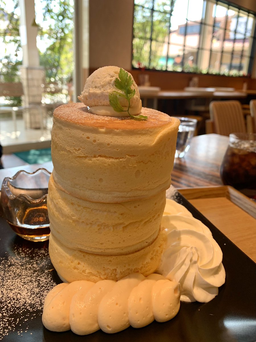 myao_my1's tweet image. #charmyおやつ

村の駅にて🥞
こだわり玉子のふわふわ三段パンケーキ

#伊豆
#消費税廃止