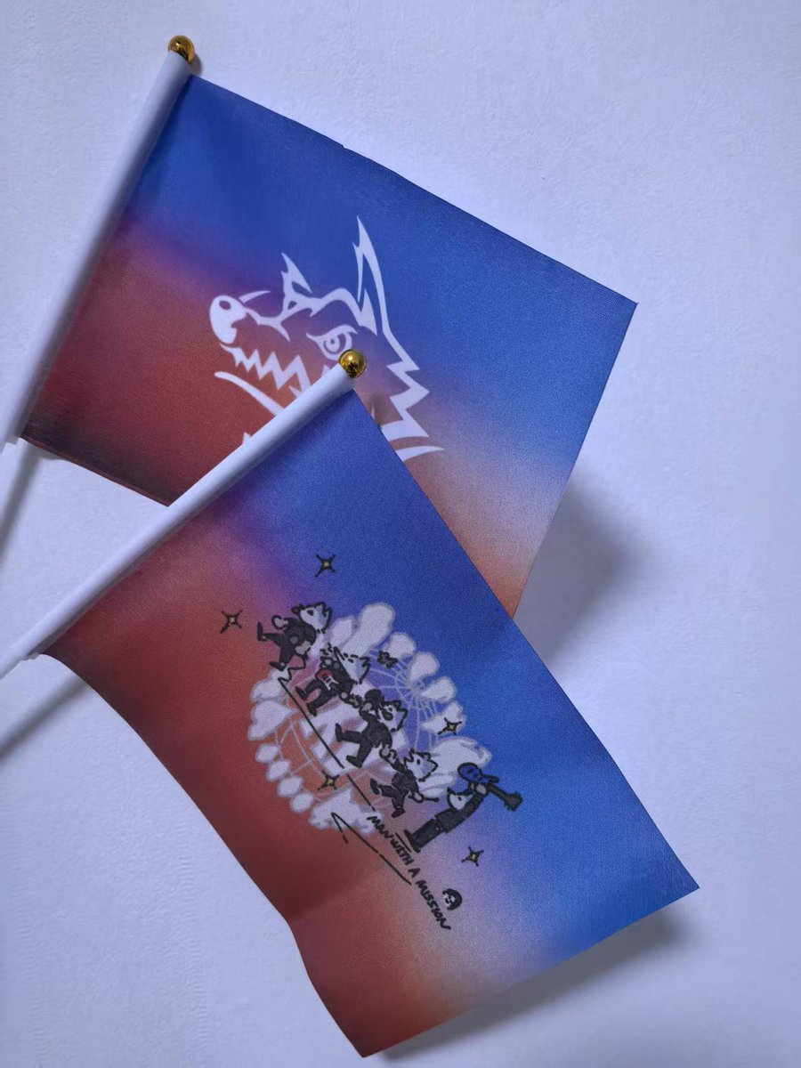 Yu_G029sakana's tweet image. 今回の🐺上海公演で描いた旗🚩🥰
#MWAM
#マンウィズ
#MANWITHAMISSION