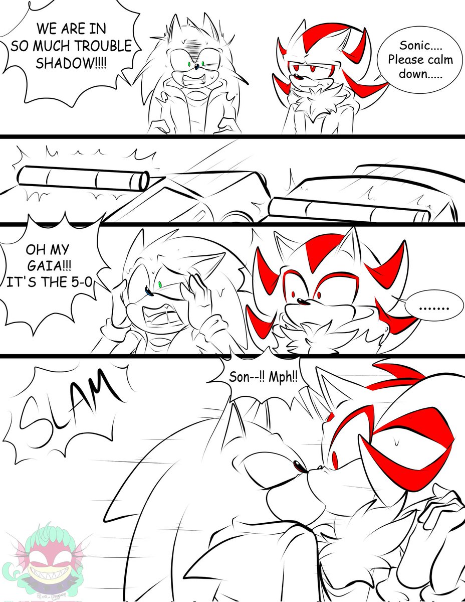Rae_Dragoon's tweet image. A short comic idea I had based off a scene from IT Crowd. But with my own funny spin on things. Siiiiiiiiigh I love these gayhogs. Also sonic has NO idea what's in store for him when they get back to the hideout. Lol
#SonicTheHedgehog #ShadowtheHedgehog #ITCrowd #funny #sonadow