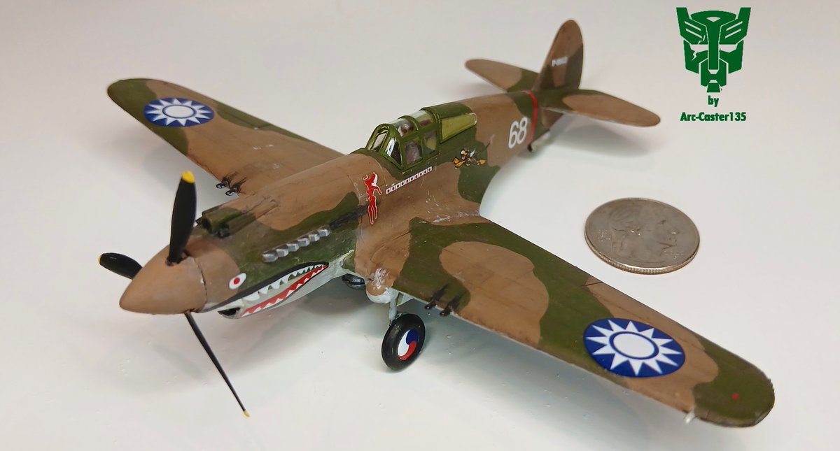 #Academy 1/72 P-40B Tomahawk
4/5
Academy 1/72's are famous for being simple and cheap kits with questionable accuracy. Granted this kit does suffer from accuracy issues, it's nothing that can't be fixed. Despite its issues, this kit was an absolute joy to build.😁 #JFFForSimon