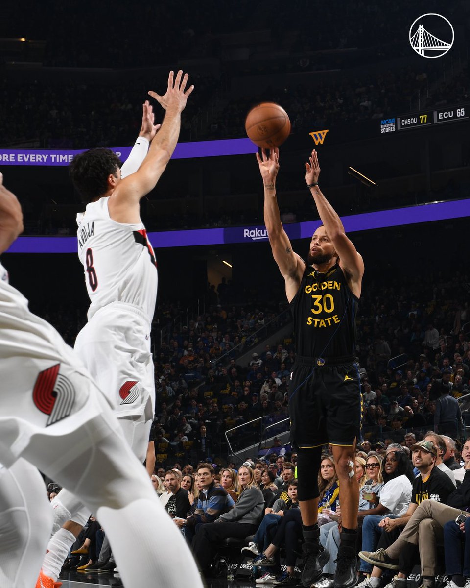 Stephen Curry in Q2:

18 PTS
5 3PM
6-6 FG

Keep 'em coming 👏 