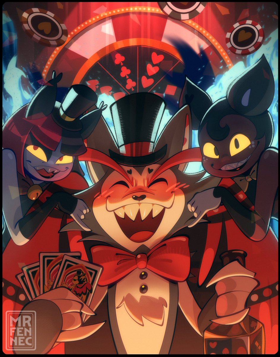 SrFennec's tweet image. Love in a Bottle! Oh, Hazbin Hotel and Husk how you&apos;ve grown on me.u
🐈‍⬛♥️♠️♦️♣️