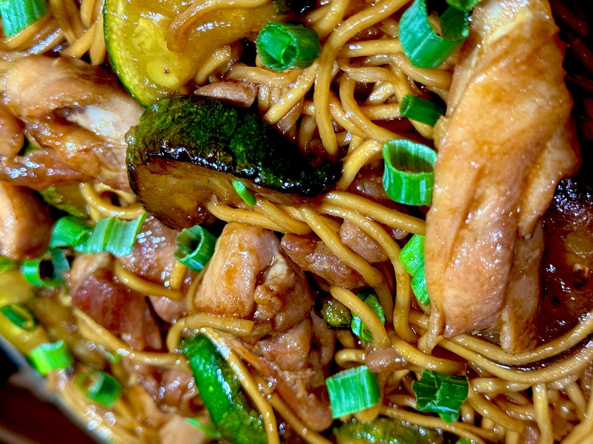 Tonight for dinner was a Mongolian Chicken thigh lo mein with pan seared zucchini… happy Friday family! Hope everyone has a phenomenal weekend! 🤙🏼🤙🏼🤙🏼