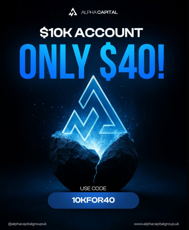 ETradez_'s tweet photo. Your first real trading account shouldn’t cost thousands.  

$10K Account access for only $40 from @AlphaCapitalUK 🤯

☑️ Zero hidden costs - what you see is what you pay 
☑️ Use code: 10KFOR40 at checkout 

Offer valid until November 30, grab it now📊
https://t.co/EAR8kPtOwq https://t.co/cTfN4jzcan