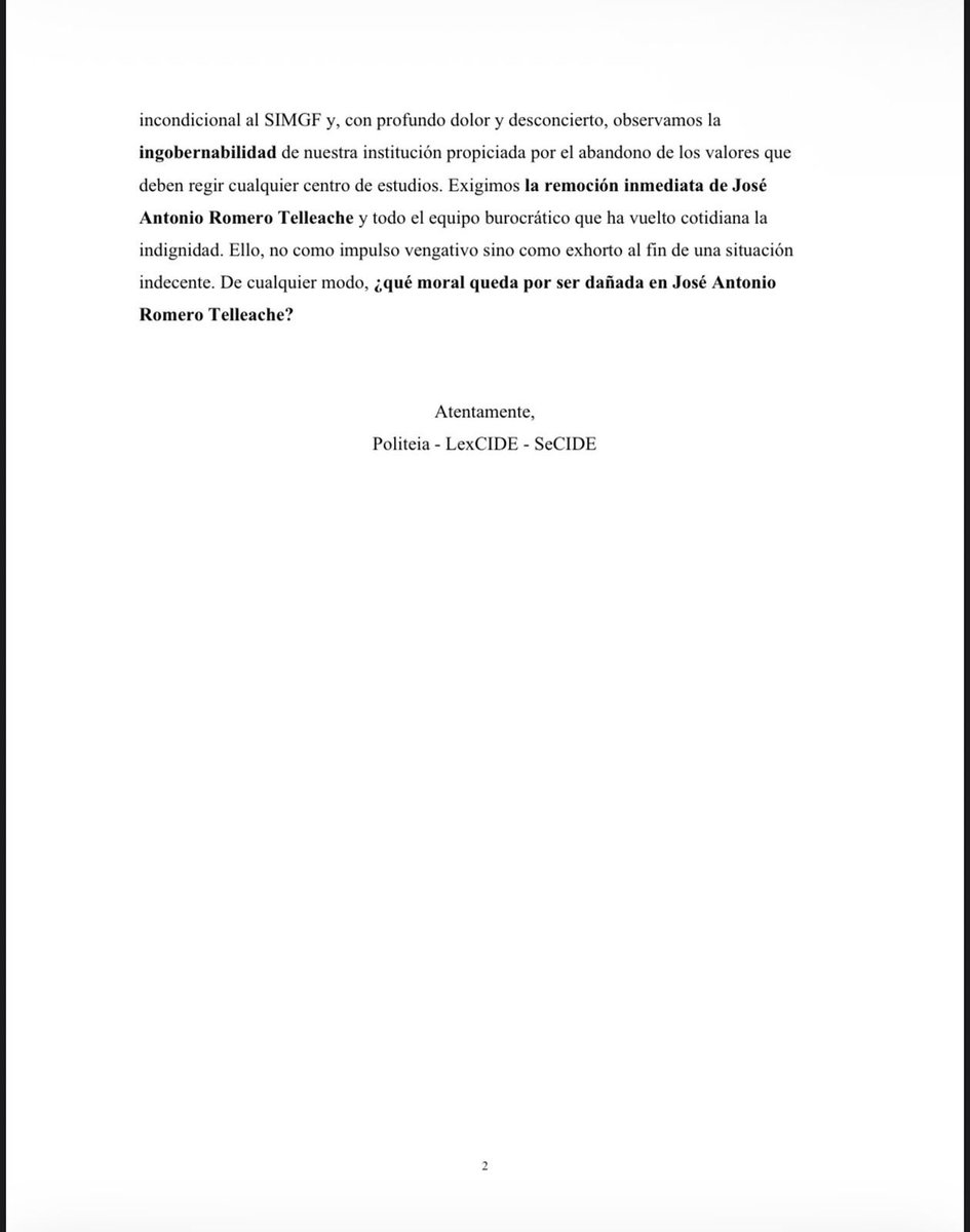 Les compartimos el comunicado y el posicionamiento oficial de las sociedades estudiantiles respecto a lo expresado recientemente por el Seminario Interdisciplinario de Mujeres, Género y Feminismos.
- Politeia, <a href="/LexCIDE/">LEX CIDE</a> y <a href="/SeCIDE_mx/">SéCIDE</a>