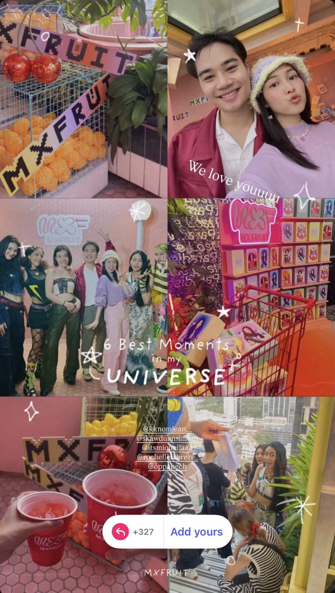 ได้มีโอกาสเจอน้องๆ ตั้งแต่ยังเป็นเทรนนี 
ครั้งแรกที่ได้มาดู Show case ก็ที่นี่

ดีใจที่ครั้งนึงได้มีโอกาสทำเพลงที่เราเองก็รักมากให้กับ #MXFRUIT ที่มีความสามารถอีกเยอะมากรอให้ทุกคนได้ค้นพบ

เชื่อว่าเราจะได้เจอกันใหม่ในจักรวาลนี้ครับ
#UNIVERSEOFMXFRUIT_TheConcert