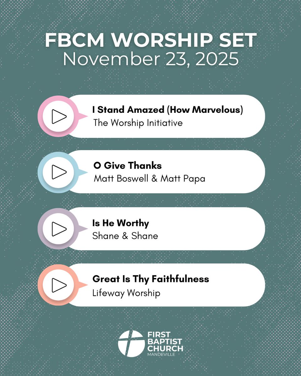 fbcmandeville's tweet photo. Listen to this Sunday's worship set here: https://t.co/u5c23v8rJZ https://t.co/Hr95RkDJIb