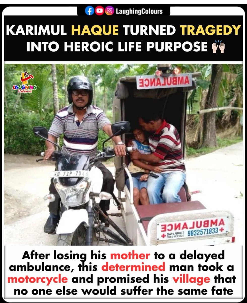 LaughingColours's tweet image. Motorcycle ambulance hero 🙌

#Inspiration #HeroicAct #Humanity #Awareness #SocialGood #Trending