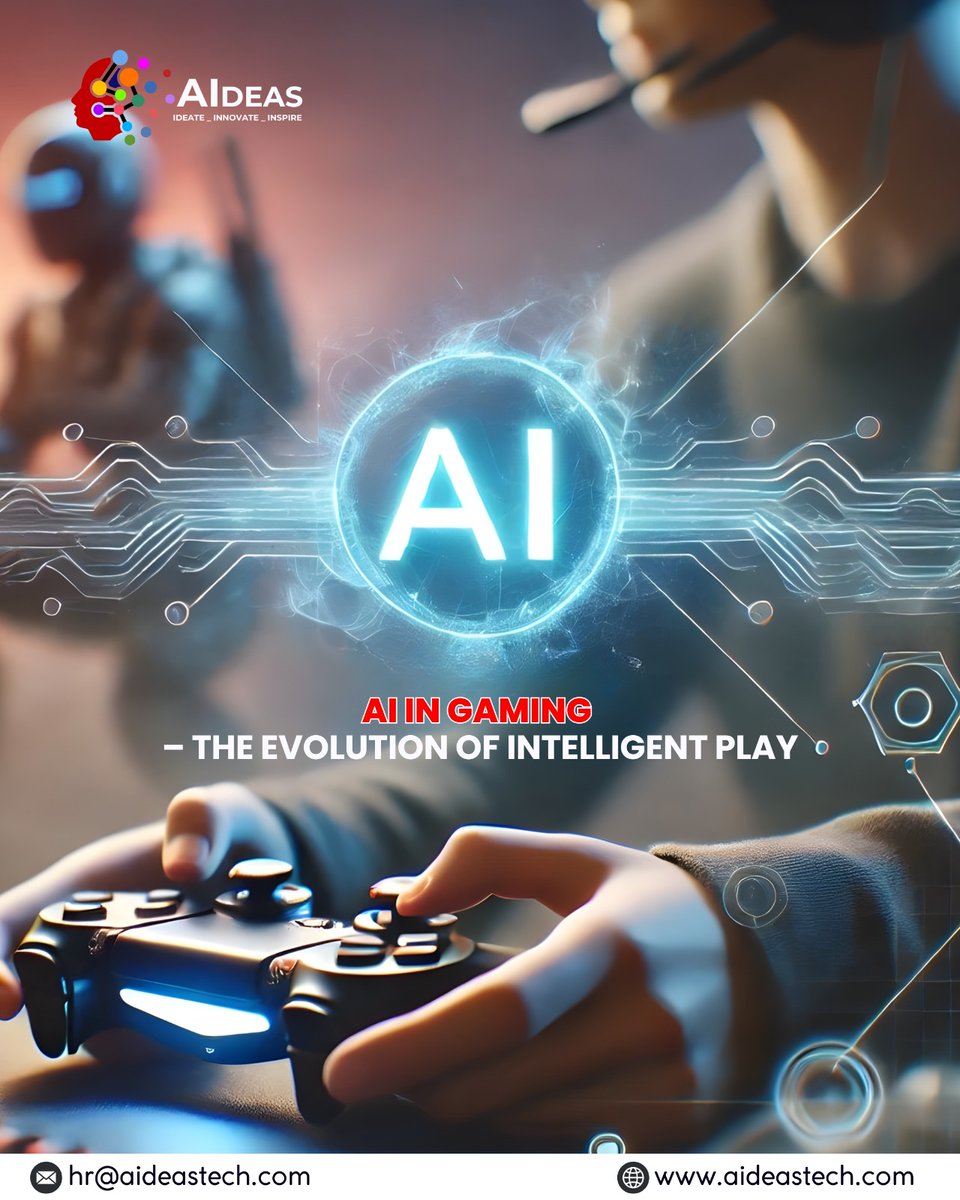 AIdeastech's tweet image. At AIdeas Tech Solutions, we leverage advanced AI models to build smarter game engines, interactive simulations, and intelligent character behaviors that elevate the gaming experience. 
#SmartGameplay #AIdeasTechSolutions #AIRevolution #TechInnovation #NextGenGaming