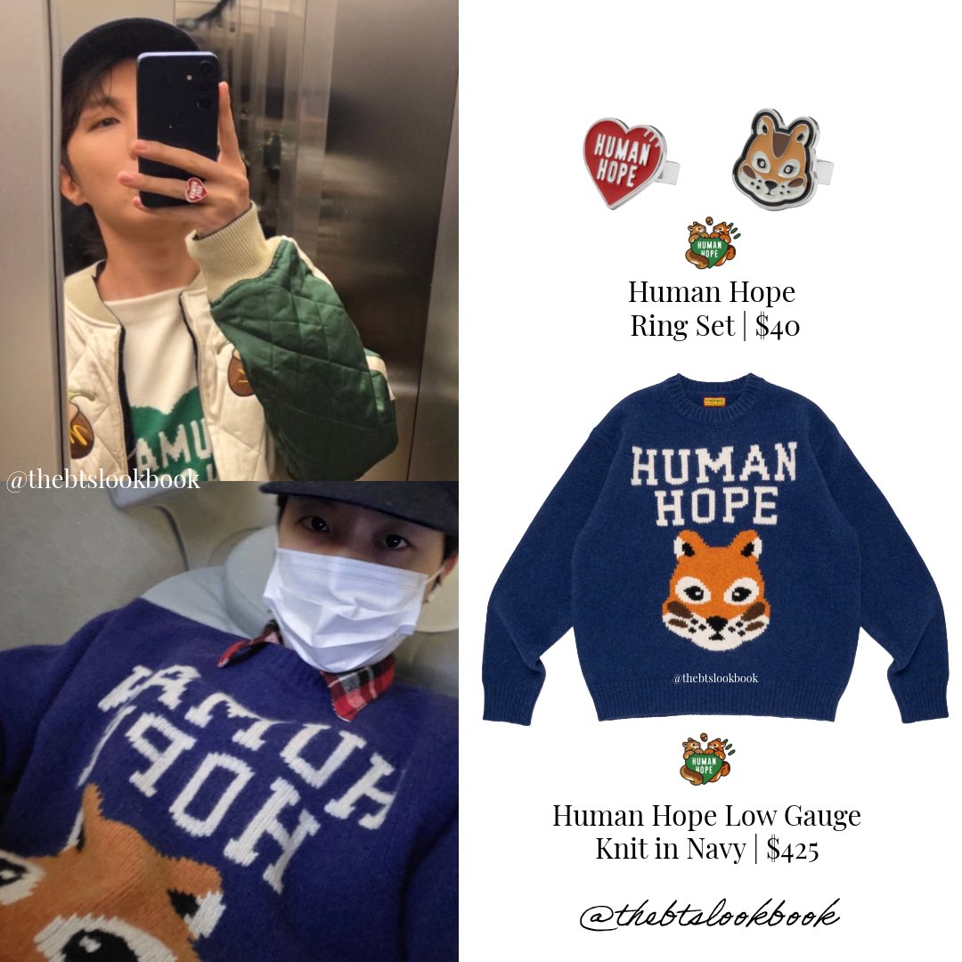 HUMAN HOPE LOW GAUGE KNIT ネイビーhuman made Lサイズ HUMAN HOPE