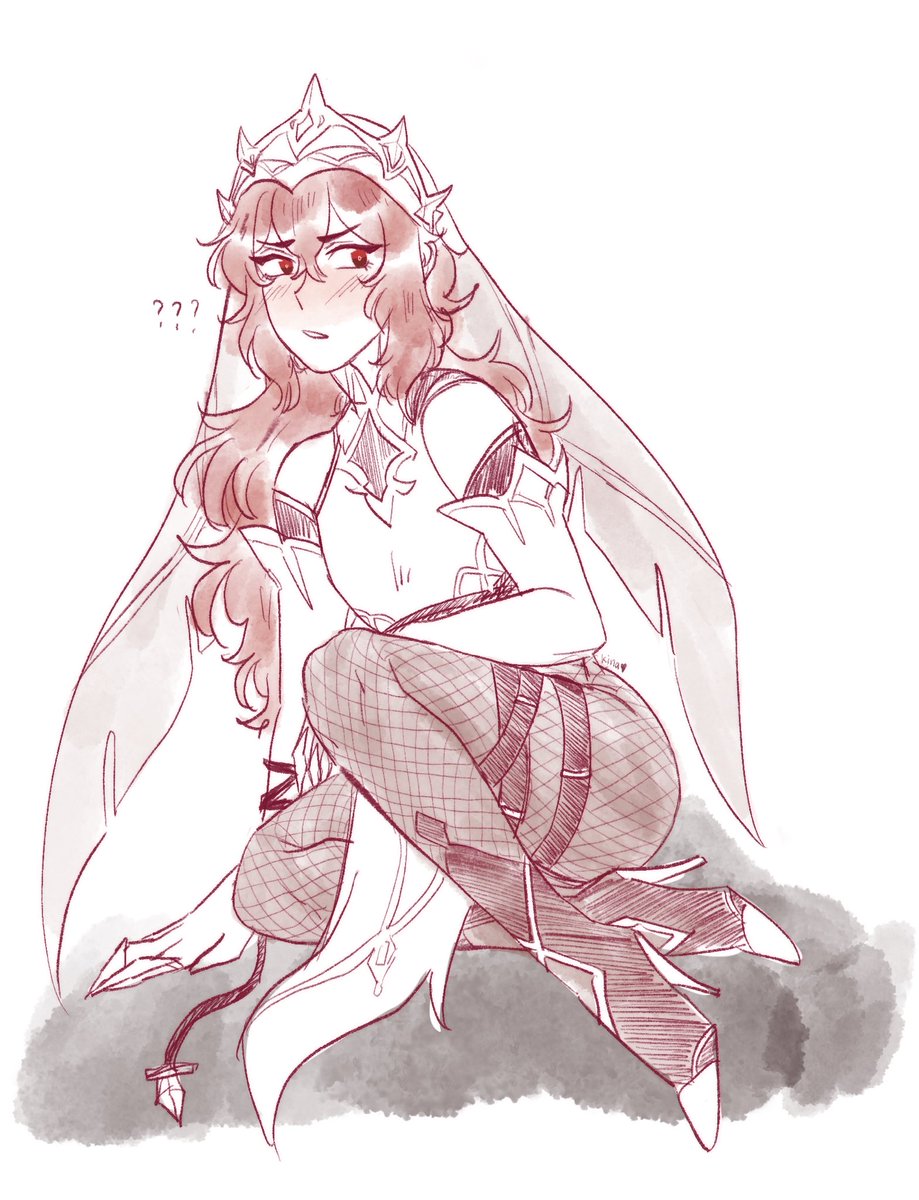 cacozelia's tweet photo. #diluc in rosaria's outfit for a friend, again https://t.co/M2cApJgRBJ
