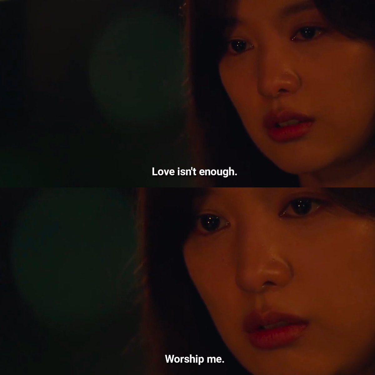 This isn’t my personal opinion ; i'm conveying kim jiwon’s perspective as the actress who portrayed mijeong, in the hope that her insight can help people better understand the meaning of 'worship'.

The term 'worship' is a profound and sacred word, yet she interprets it as the