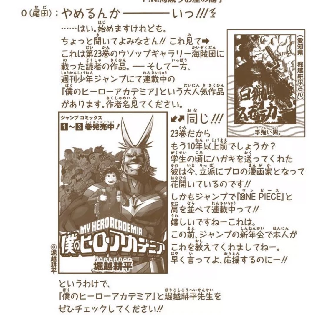 ほぼ日手帳に載せたい細かすぎるワンピの好きなところ ヒロアカ完結の