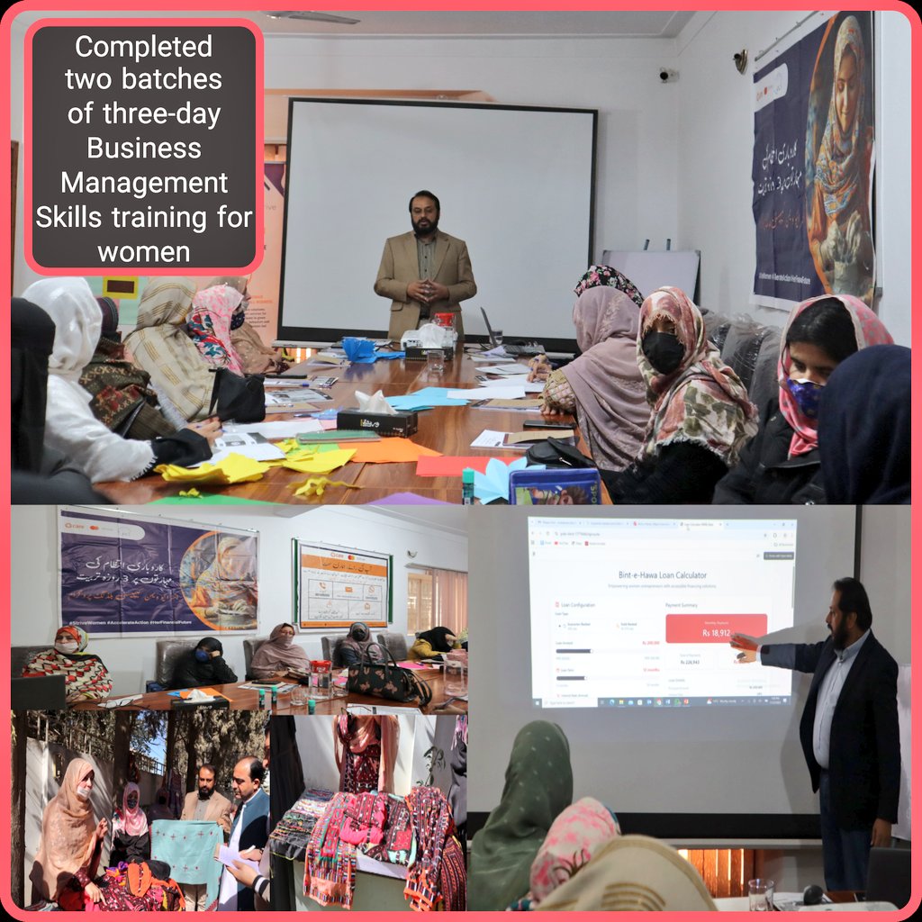 Completed two batches of business management training for women, with 30 participants in each batch from across Balochistan. The sessions included practical exercises and a mini-market activity to strengthen their real-world business skills and confidence.
#Entrepreneurs