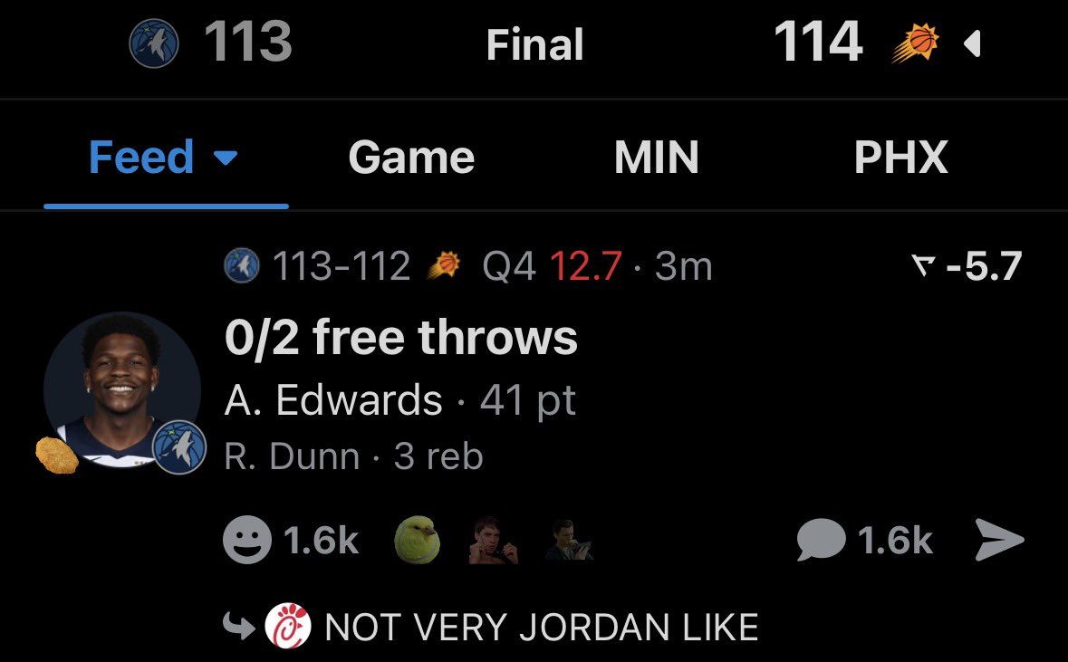 41 pts just to fold when it mattered #notmygoat