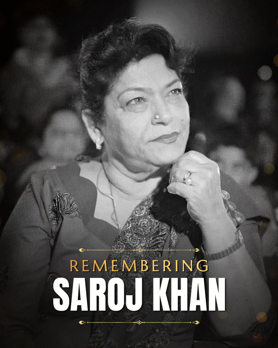 TipsFilmsInd's tweet image. Her choreography made the biggest stars shine brighter. Remembering Masterji, Saroj Khan! ✨
.
.
(Tips Films, Happy Birthday, Saroj Khan)
.
.
#TipsFilms #HappyBirthday #SarojKhan